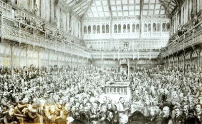 Mr. Gladstone stellt das Landgesetz (Irland) vor, 7. April 1881